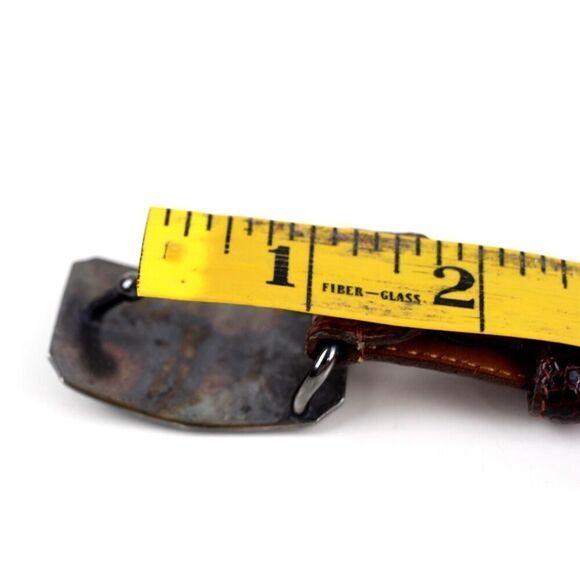 Trafalgar BROWN GENUINE LIZARD 1"Wd HOOK BUCKLE DRESS CASUAL WOMEN'S BELT M (G81 - Picture 11 of 14